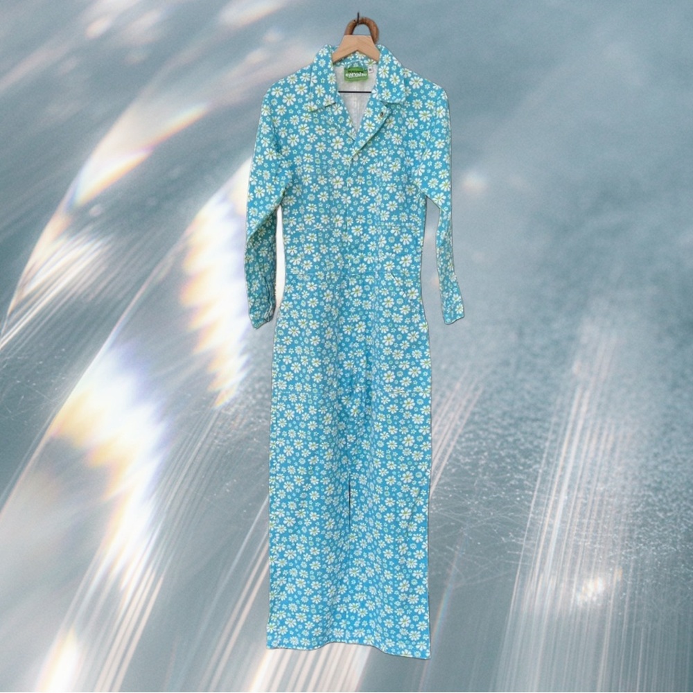 Big Bud Press Blue Lazy Daisy Everyday Jumpsuit Size M